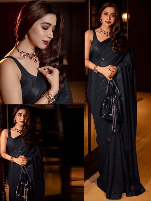 Radhika 236 New Super Trending Sequence Georgette Saree Collection